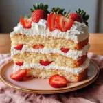 Angel Food Cake with Strawberries & Cream