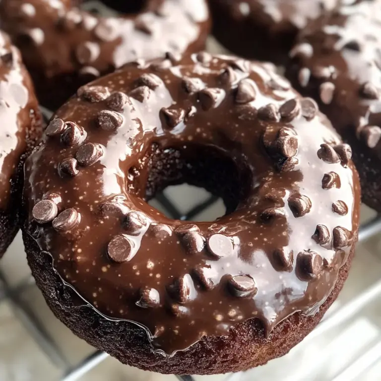 Baked Chocolate Glazed Donuts