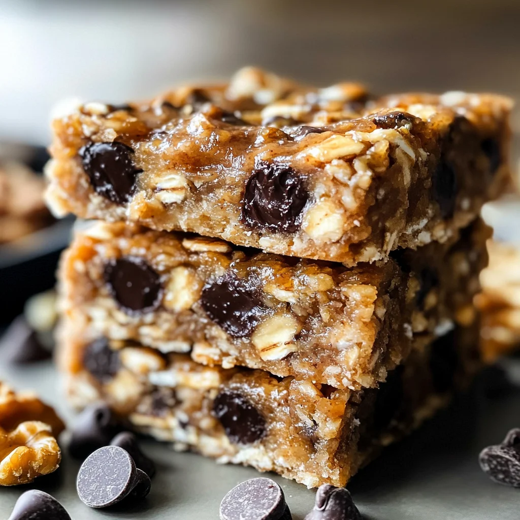 Banana Peanut Butter Oat Bars
