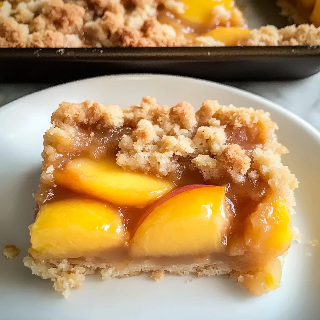Best Bakery-Style Peach Crumble Bars