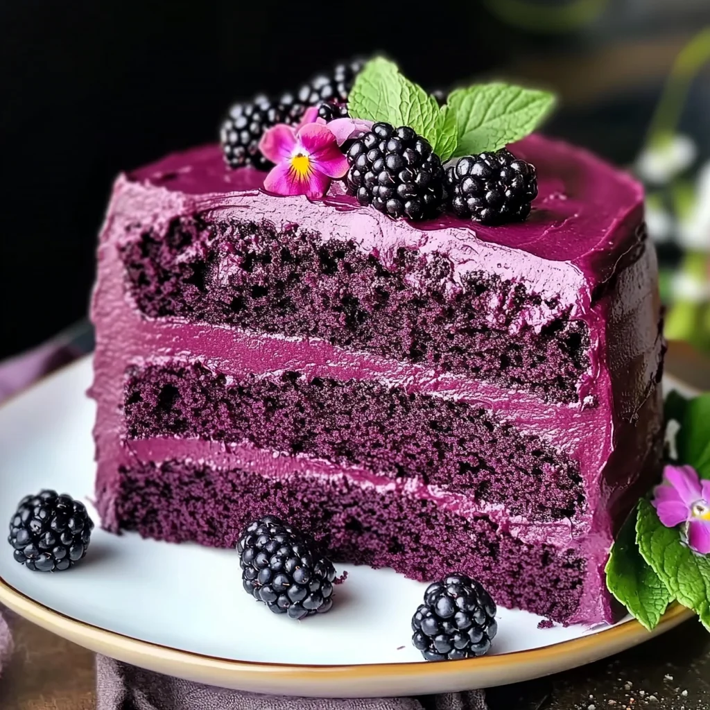 Blackberry Velvet Cake