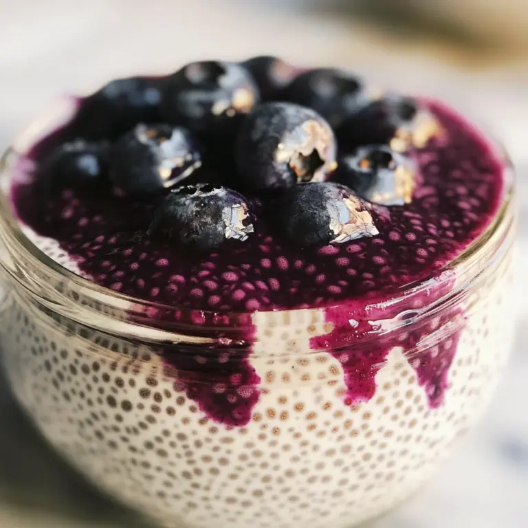 Blueberry Coconut Chia Seed Pudding