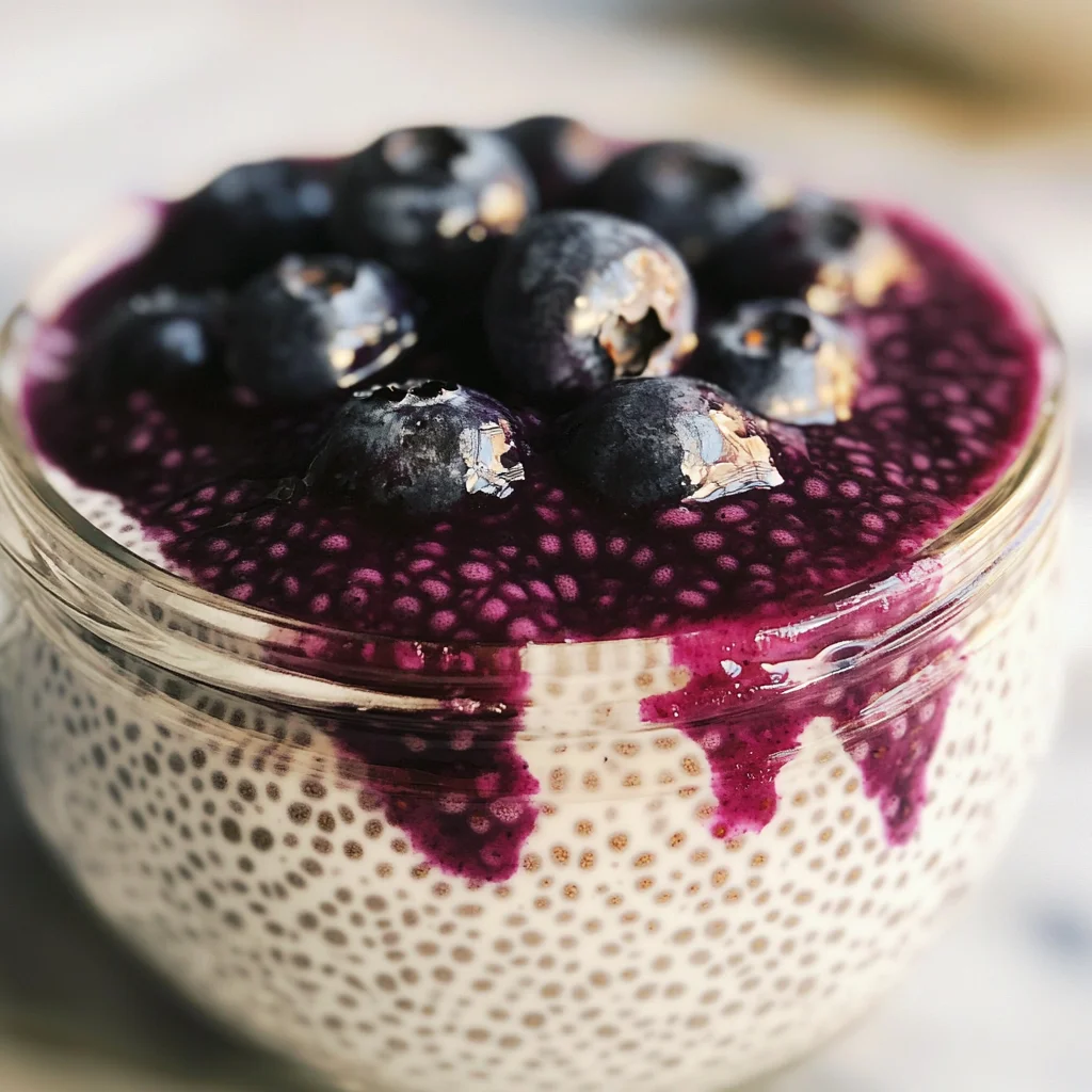 Blueberry Coconut Chia Seed Pudding