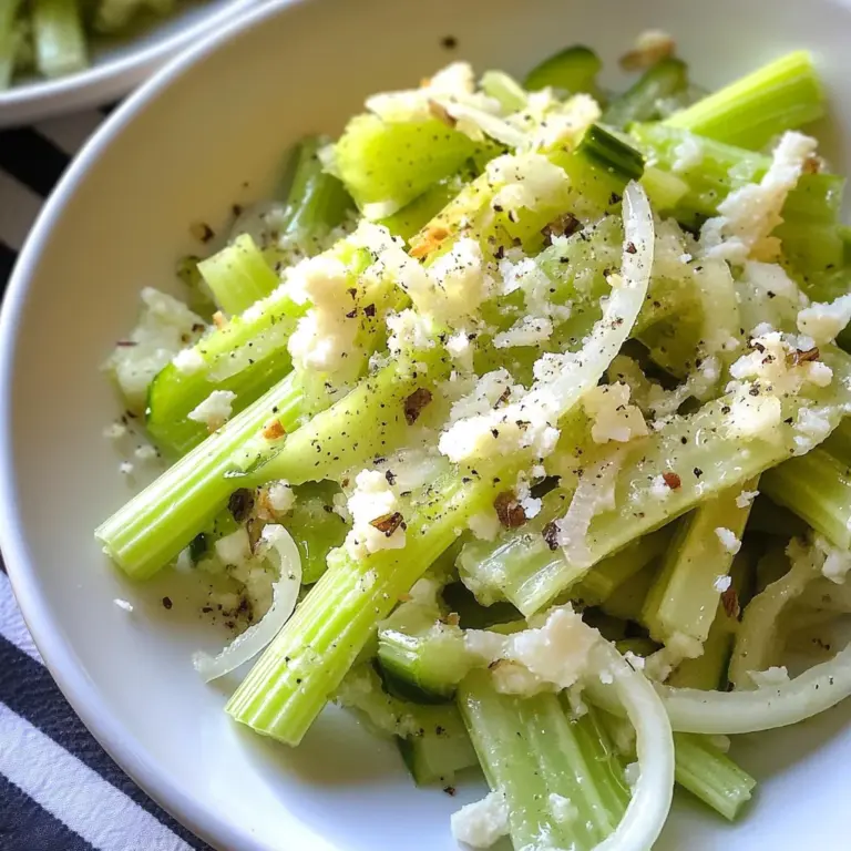 Celery Salad with Onions & Parmesan