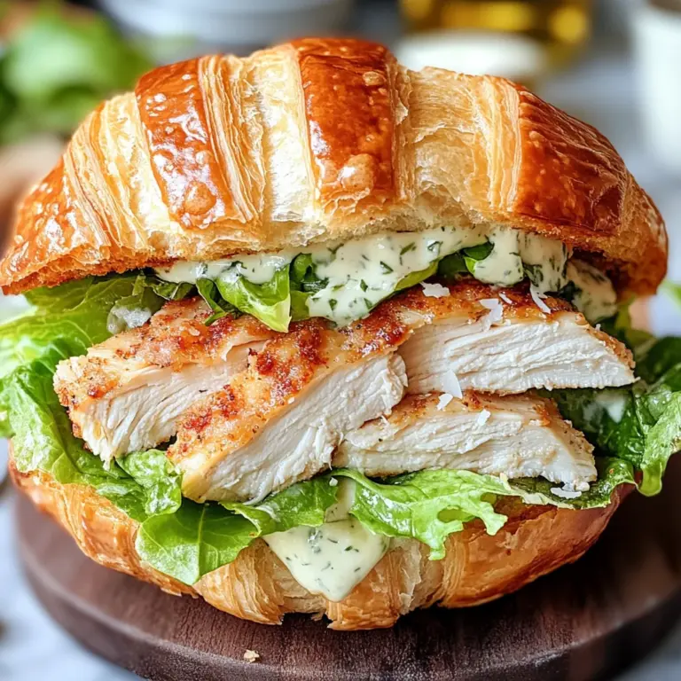 Chicken Caesar Croissant Sandwich