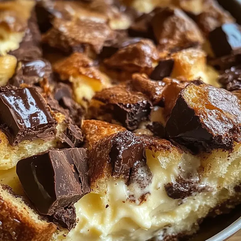 Decadent Chocolate Cream Cheese Bread Pudding