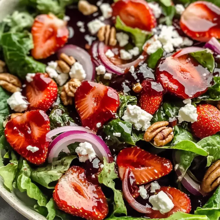 Easy Strawberry Salad with Vinaigrette Dressing