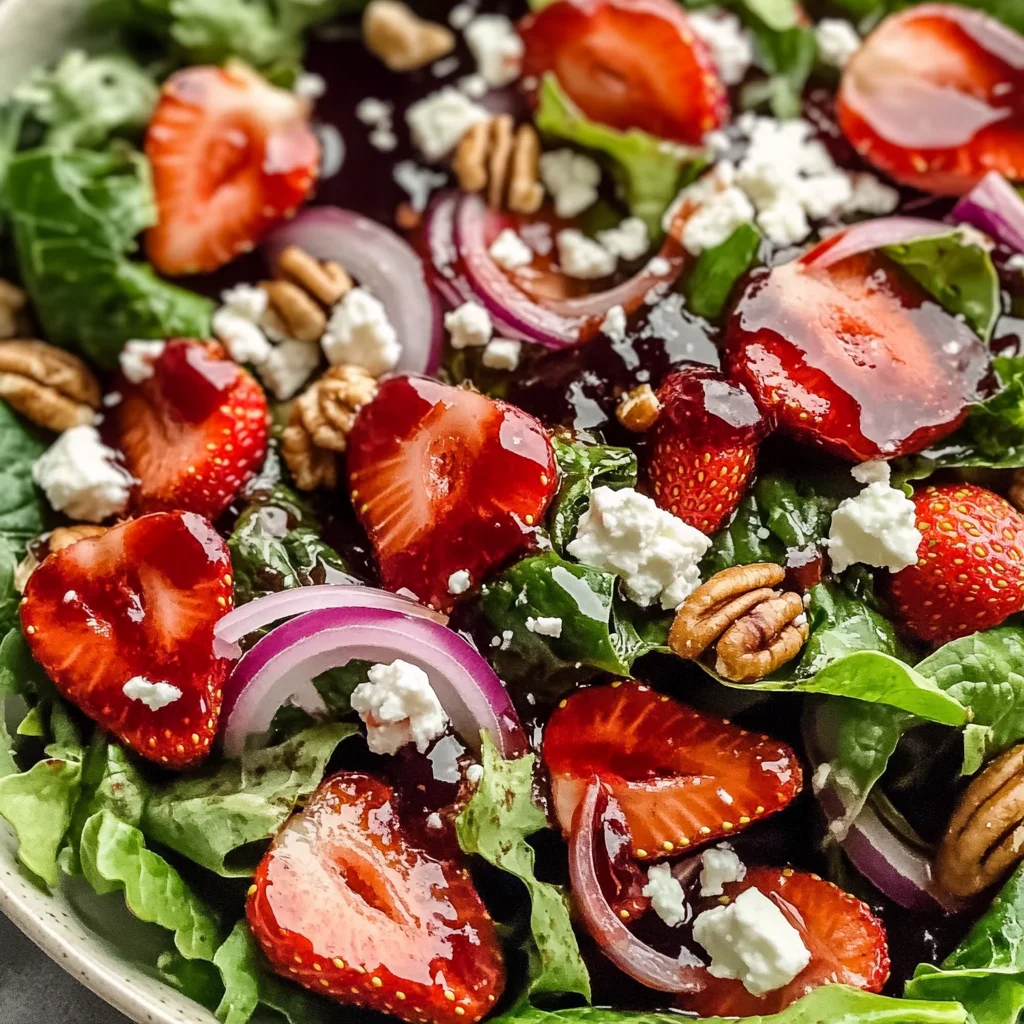 Easy Strawberry Salad with Vinaigrette Dressing
