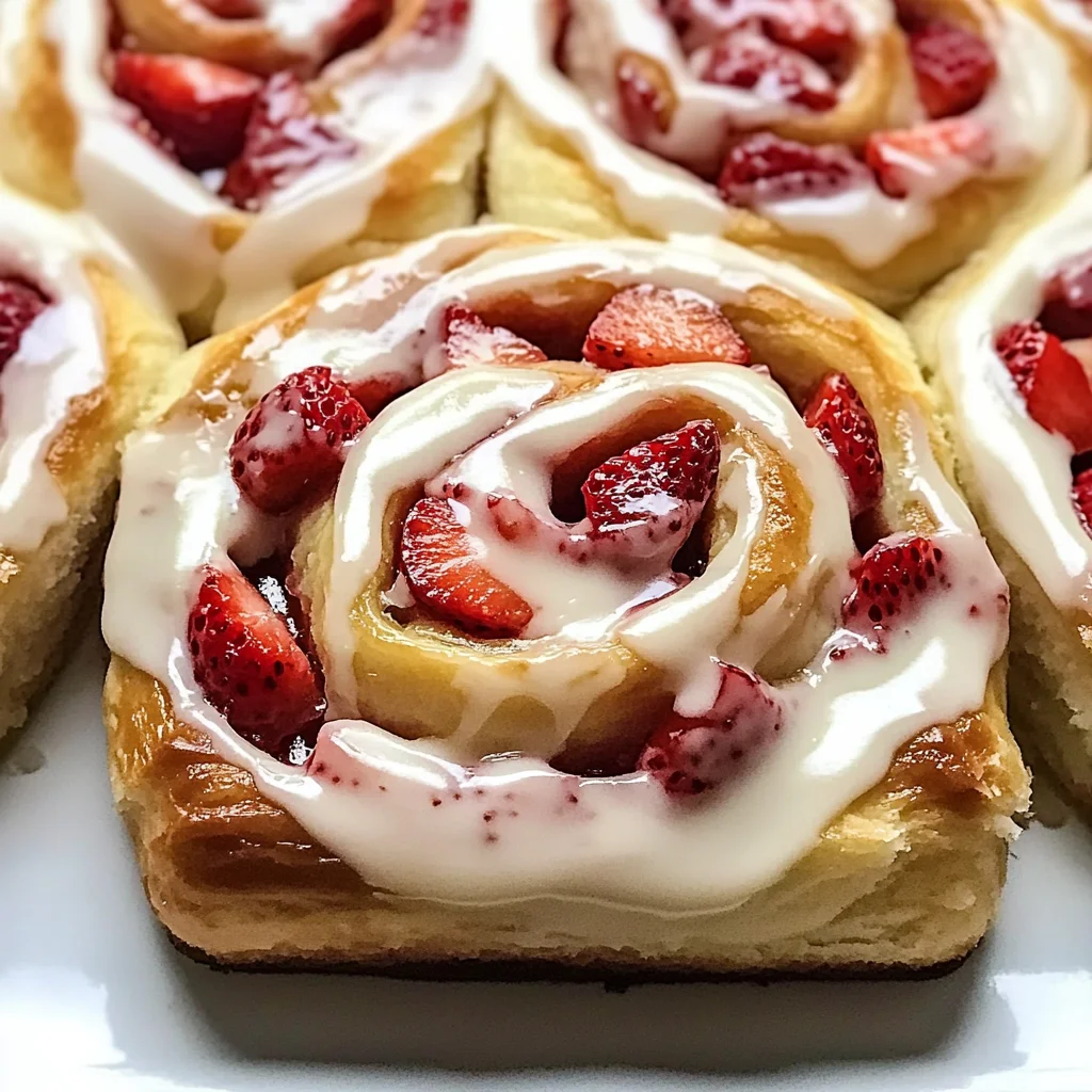 Fluffy Strawberry Rolls