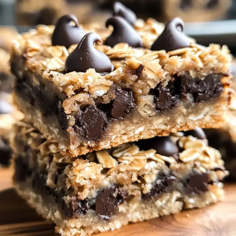 Healthy Chocolate Chip Oatmeal Bars Recipe