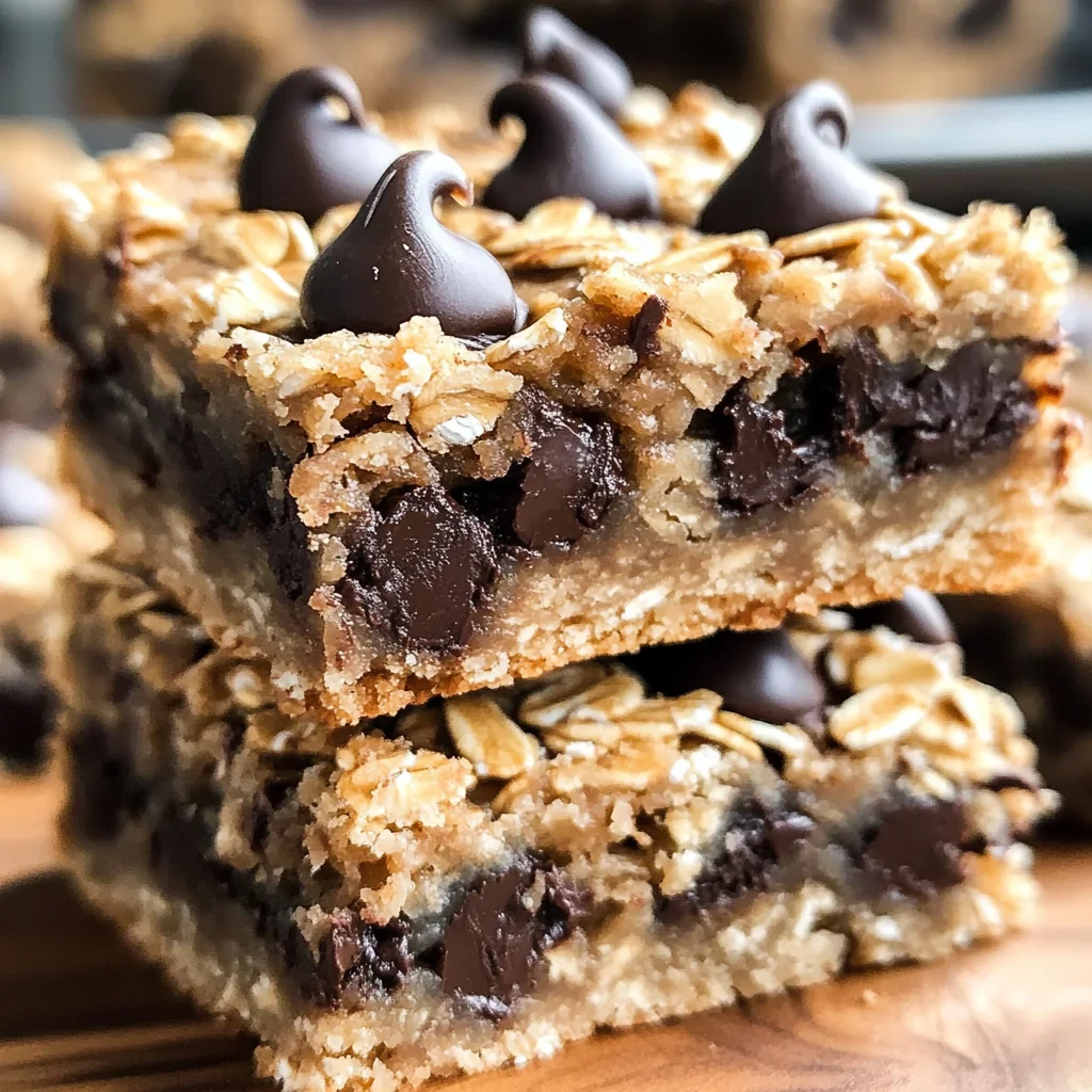 Healthy Chocolate Chip Oatmeal Bars Recipe