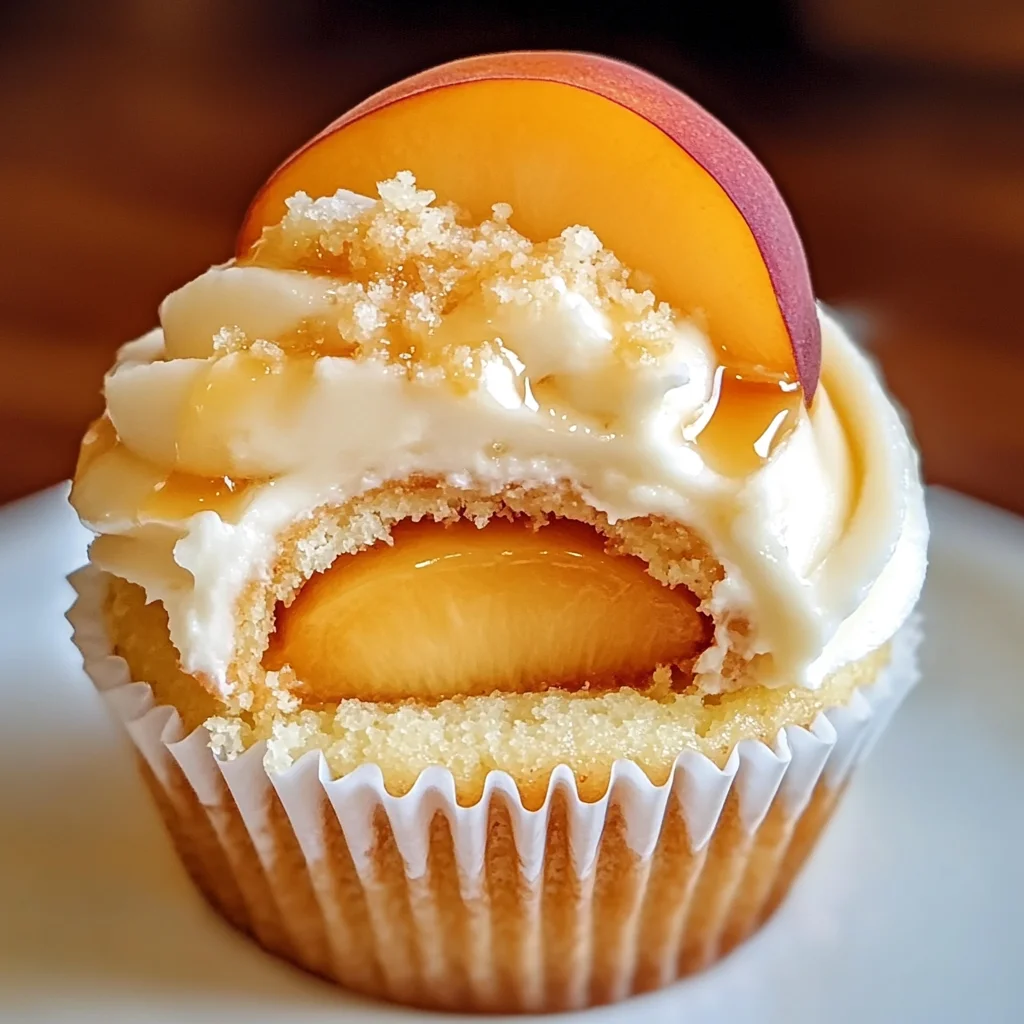 Honey Peach Cream Cheese Cupcakes That Scream Summer Delight