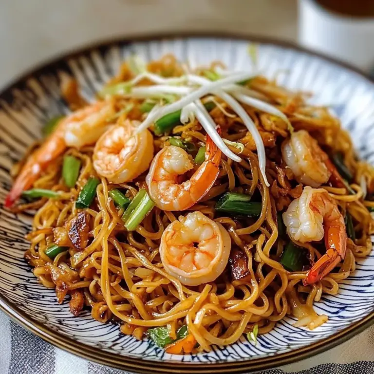 Hong Kong Style Shrimp Chow Mein Noodles