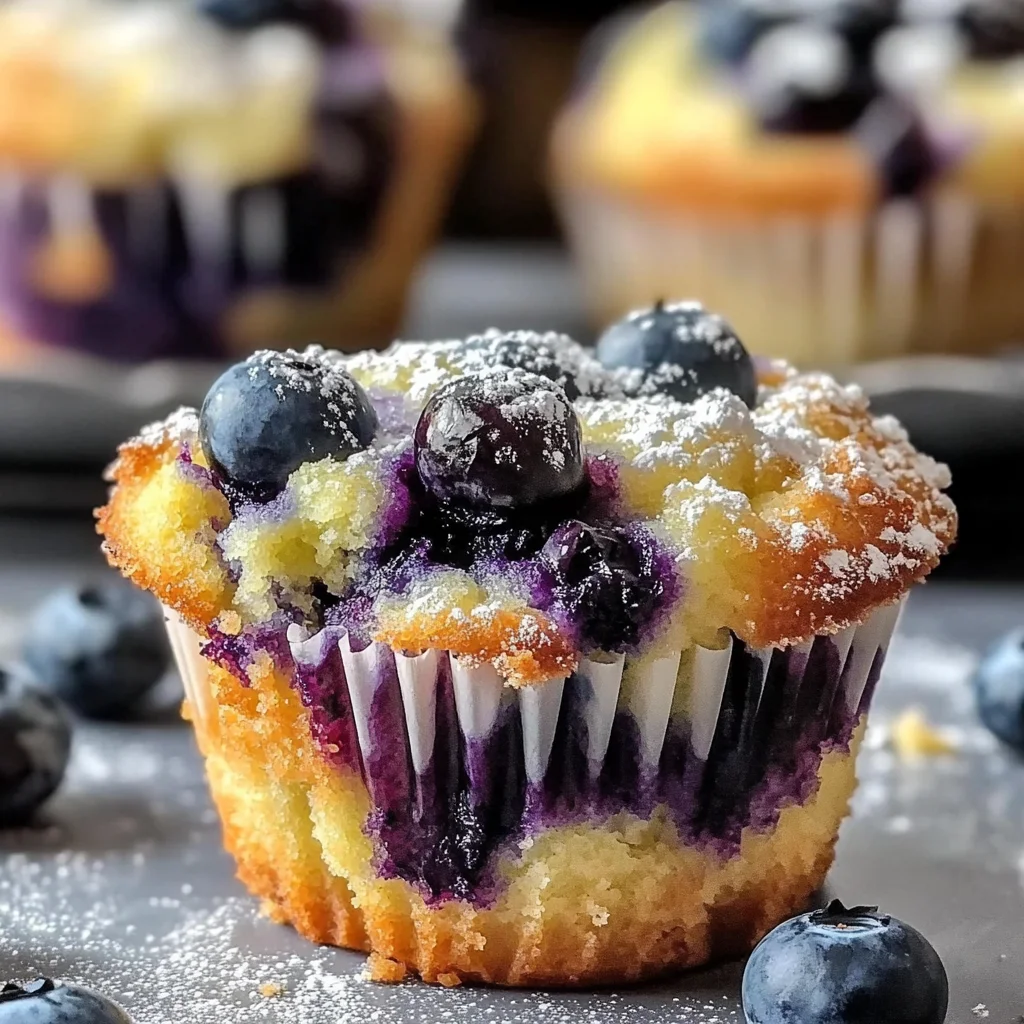 Juicy Blueberry Cream Cheese Muffins