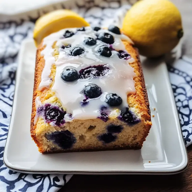 Lemon Blueberry Bread with Glaze