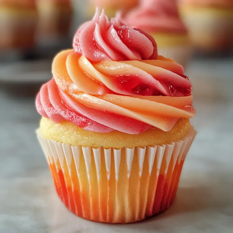 Mango Strawberry Sunset Cupcakes: A Delightful Recipe!