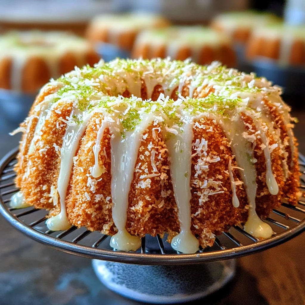Mini Coconut Lime Bundt Cakes