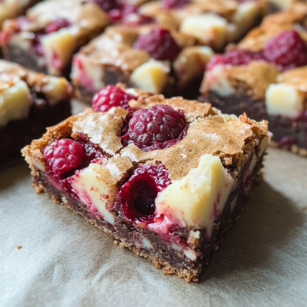 Raspberry White Chocolate Brownies (Blondies)