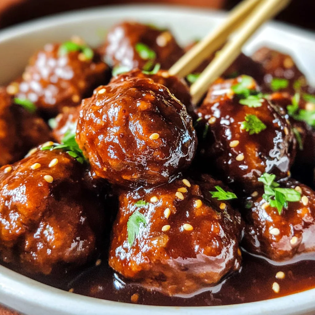 Slow Cooker Korean Meatballs