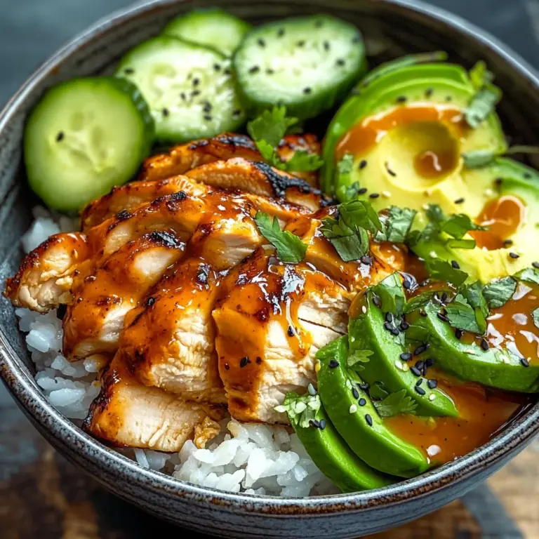 Spicy Honey-Ginger Chicken Bowls with Yum Yum Sauce
