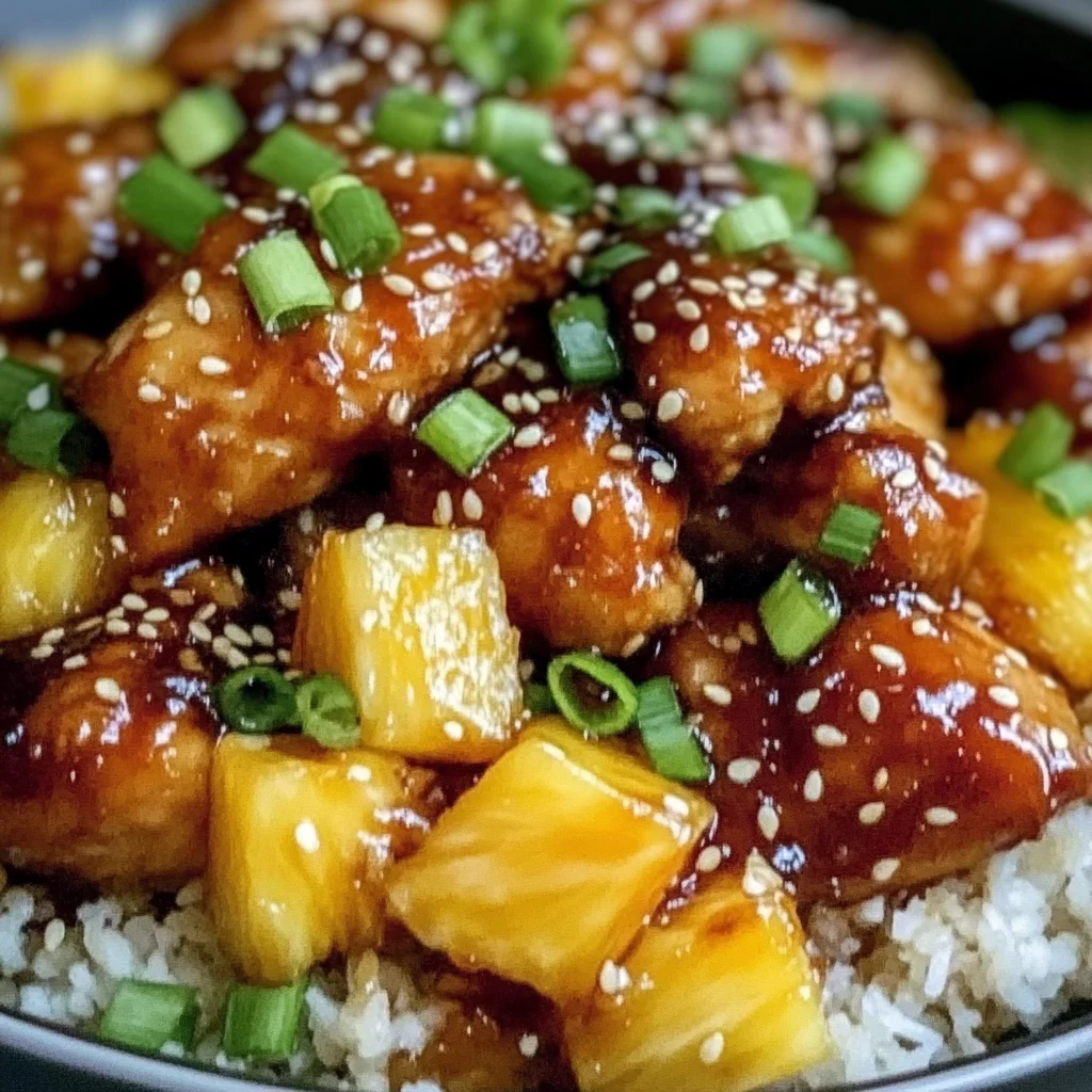 Sticky Teriyaki Pineapple Chicken