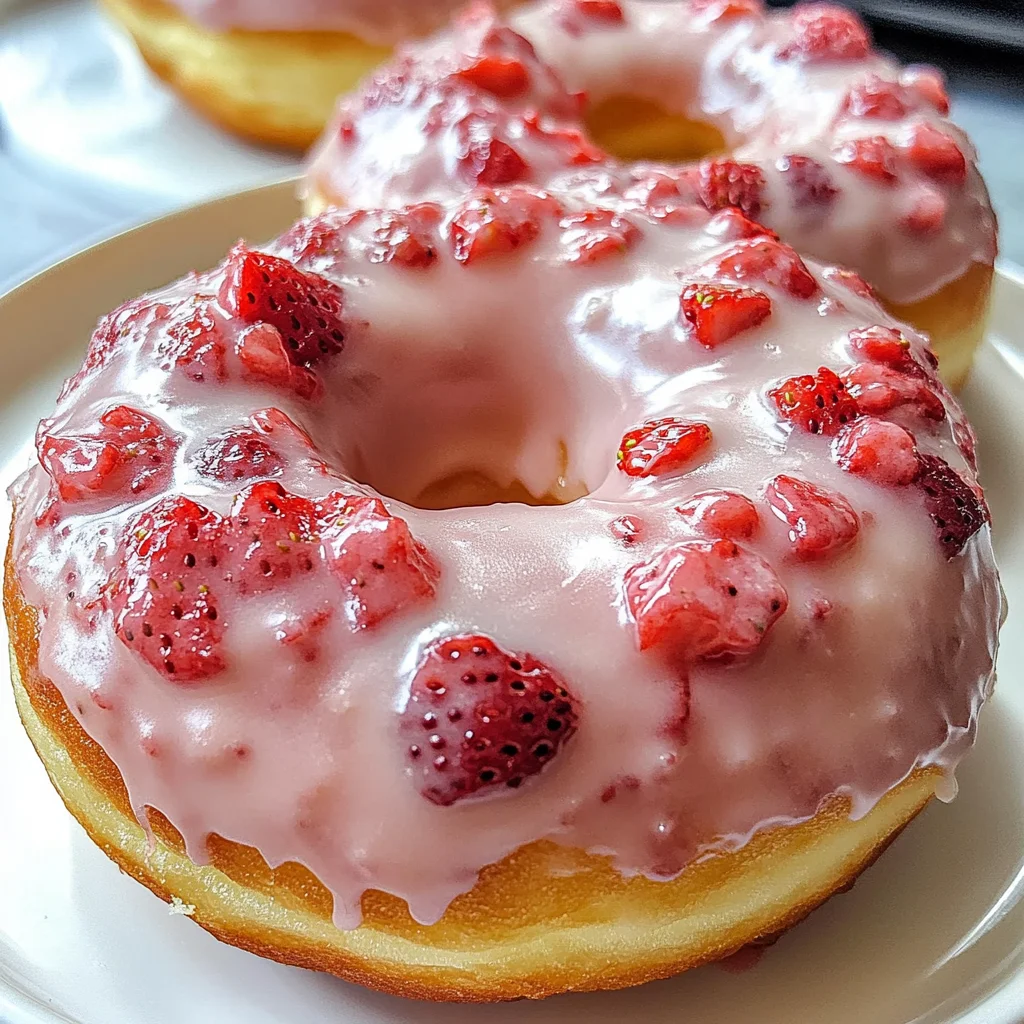 Strawberry Cake Donuts