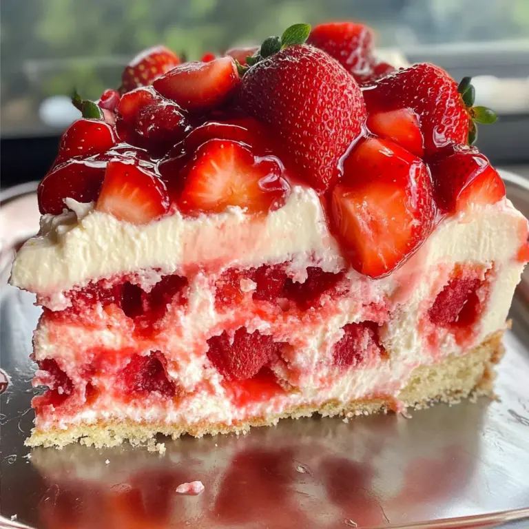 Strawberry Cheesecake Poke Cake