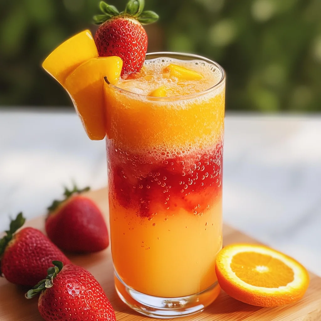 Strawberry Orange Mango Mocktail