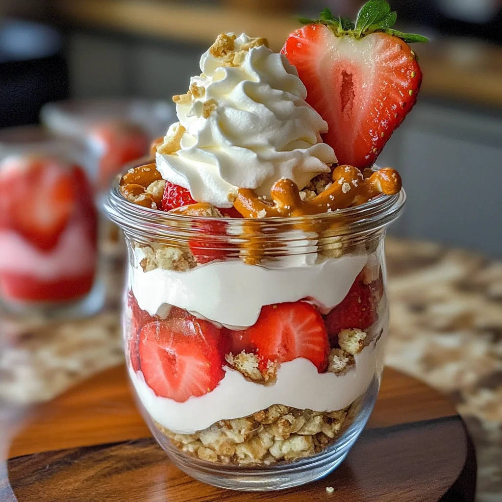 Strawberry Pretzel Salad Parfaits