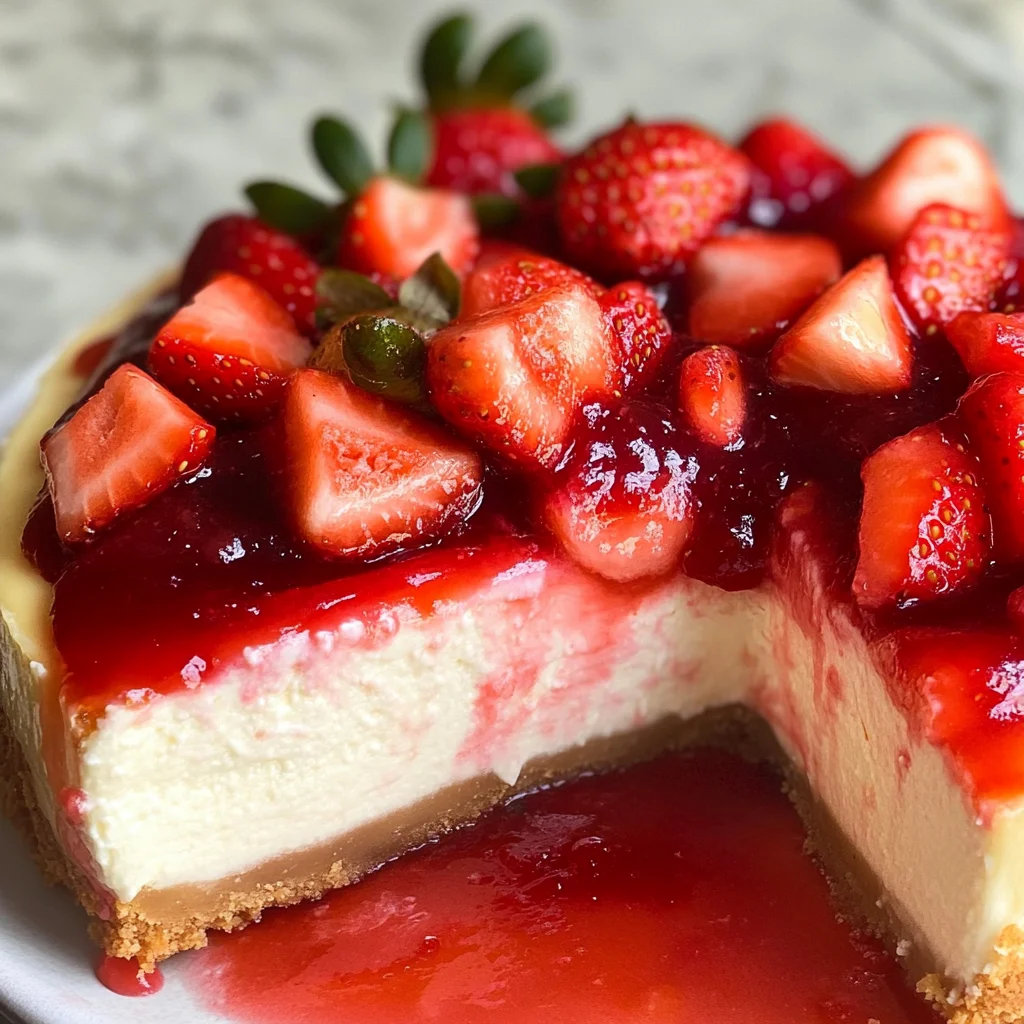 THE BEST STRAWBERRY CHEESECAKE RECIPE