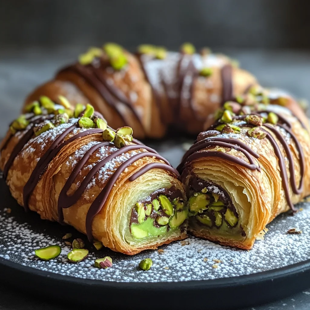 Easy Pistachio Chocolate Croissant Recipe | Homemade French Treat