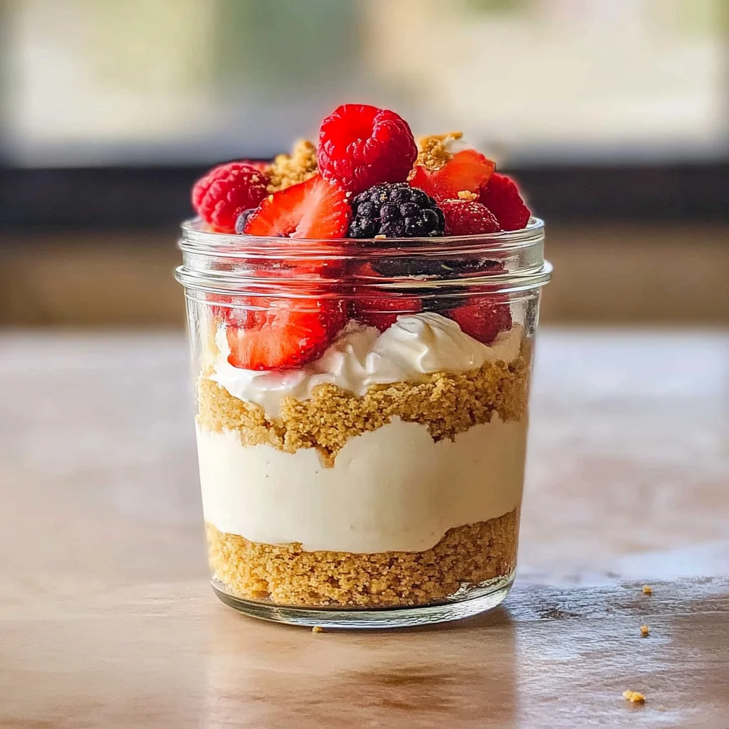 High Protein Cheesecake Jars Recipe